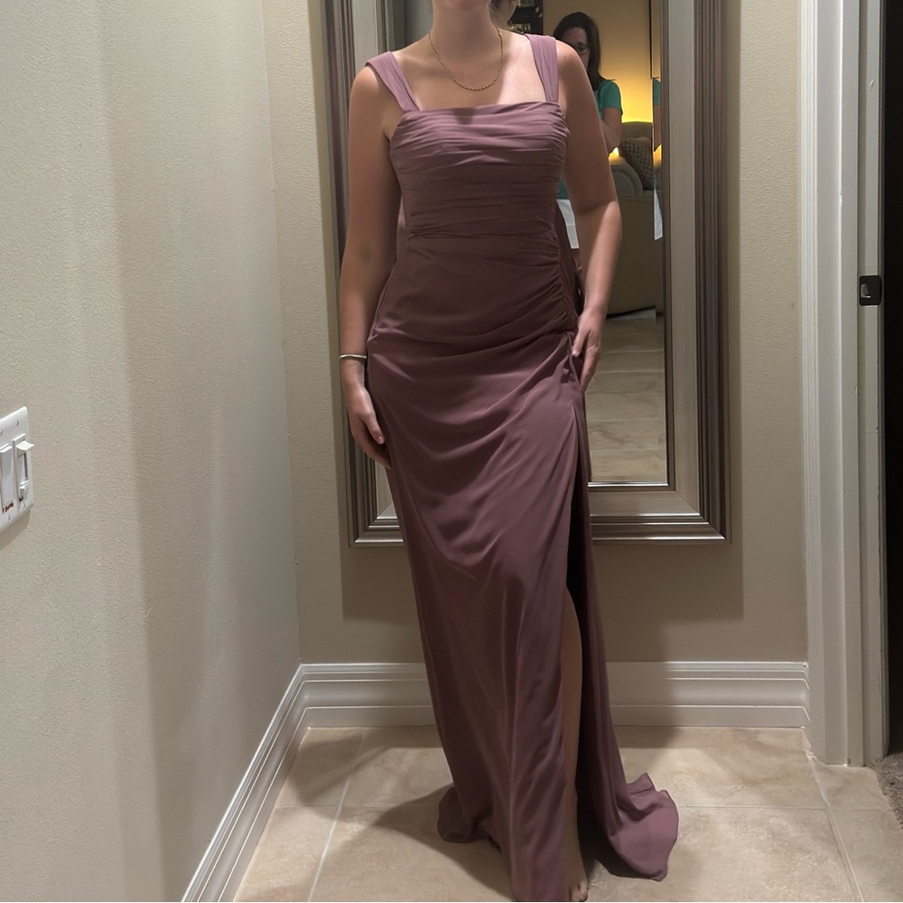 Elegant Mauve Evening Gown